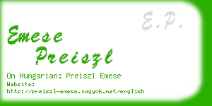 emese preiszl business card